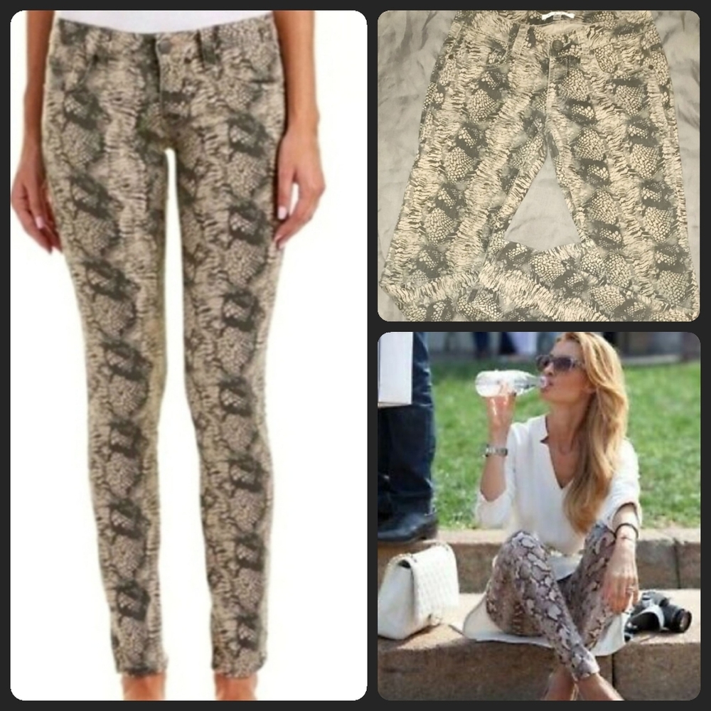 🌷3/$20🌷CAbi Diamondback Snake Print Skinny Jeans